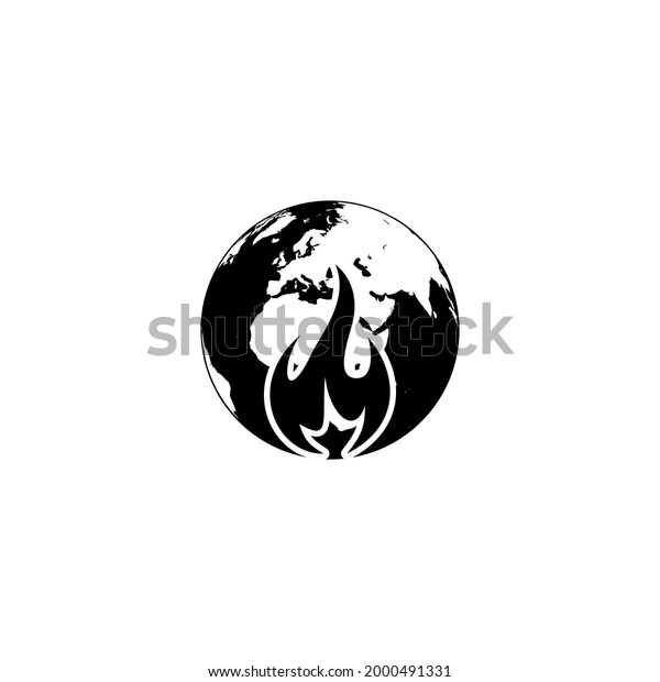 Global warming
icon isolated on white
background
