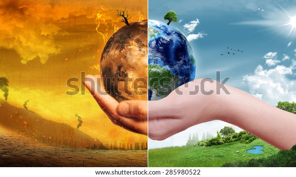 地球温暖化と汚染のコンセプト 持続可能性 この画像のエレメントはnasaが提供 のイラスト素材