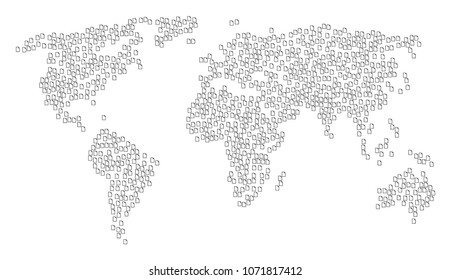 Global World Concept Map Constructed New Stock Illustration 1071817412 ...