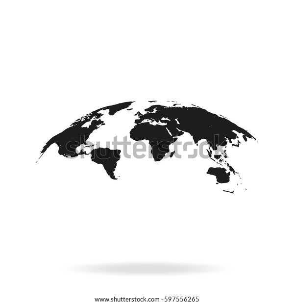 グローバルワールドマップアイコン 地球のイラスト 単純な平地球の絵文字 のイラスト素材