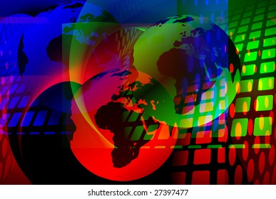Globalization abstract backdrop