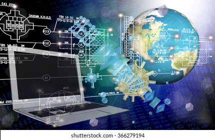 Globalization connection Internet technology.Generation telecommunications innovation technology