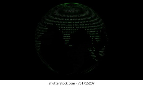Globe of Binary Numbers