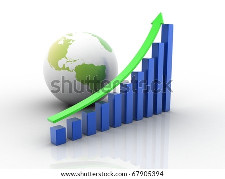 globe and bussiness graph