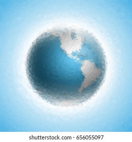 Globe Icon Triangulation Earth Icon Vector Stock Vector (Royalty Free ...