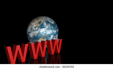 Globe and internet sign