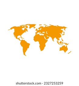 Globe Map Template Monochrome Design