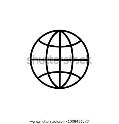 globe outline icon. Element for mobile concept and web apps. Thin line  icon for website design and development, app development. Premium icon