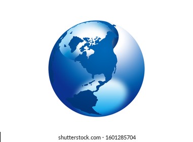 Globe Plain White Background Stock Illustration 1601285704 | Shutterstock