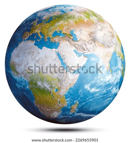 Globe planet Earth. Elements of this image furnished by NASA. 3d rendering