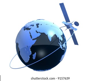 Globe And Satelite