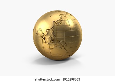 'Globe_Gold' Is A Hyper 3D Render High Quality Image To Add More Details And Realism To Your Projects. 