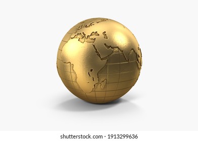 'Globe_Gold' Is A Hyper 3D Render High Quality Image To Add More Details And Realism To Your Projects. 