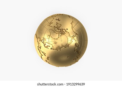 'Globe_Gold' Is A Hyper 3D Render High Quality Image To Add More Details And Realism To Your Projects. 