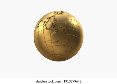 'Globe_Gold' Is A Hyper 3D Render High Quality Image To Add More Details And Realism To Your Projects. 