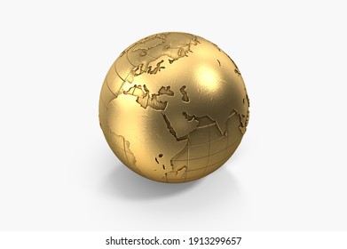 'Globe_Gold' Is A Hyper 3D Render High Quality Image To Add More Details And Realism To Your Projects. 