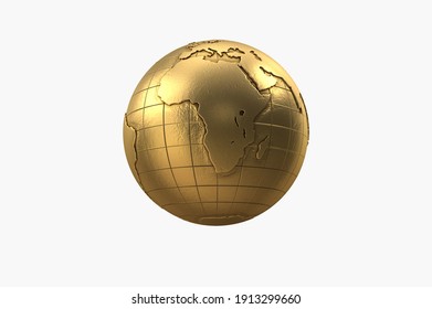 'Globe_Gold' Is A Hyper 3D Render High Quality Image To Add More Details And Realism To Your Projects. 