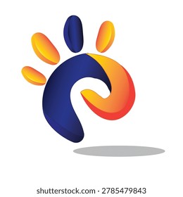 The glossy 3D effect and soft shadows provide depth, making the logo appear realistic and premium.