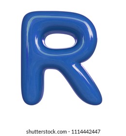 Glossy Blue Paint Letter R 3d Stock Illustration 1114442447 | Shutterstock