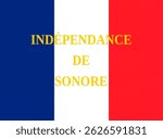 Glossy glass flag of Republic of Sonora, (1852-1854) was a short-lived, unrecognized federal republic ruled by filibuster William Walker in 1854.