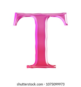 Neon Pink Plastic Letter T 3d Stock Illustration 1478967188