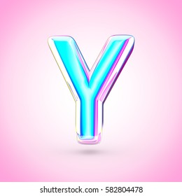 Glossy Perl Letter Y Uppercase 3d Stock Illustration 661046002