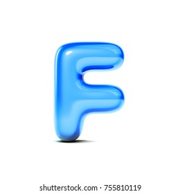 Glossy Letter F Bubble Font Isolated Stock Illustration 755810119 ...