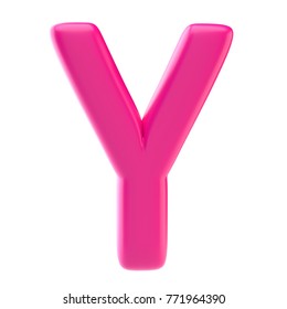 Glossy Pink Letter Uppercase Isolated On Stock Illustration 771964390 ...