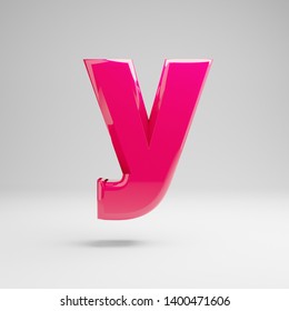 Glossy Pink Lowercase Letter Y Isolated Stock Illustration 1400471606 ...