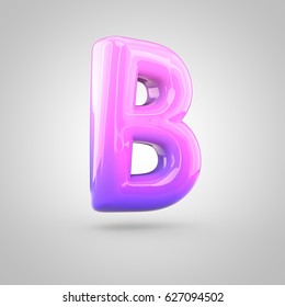 Glossy Violet Paint Letter B Uppercase Stock Illustration 582523420 ...