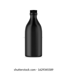 Glossy plastic bottle mockup. 3D modeling 