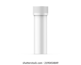 Glossy Plastic Effervescent Tablets Tube Mockup Stock Illustration