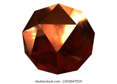 Glossy polyhedrons with 3D rendering