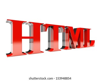Glossy red word 