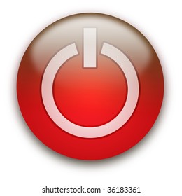 Glossy Round On Off Button Isolated Stock Illustration 36183361 ...