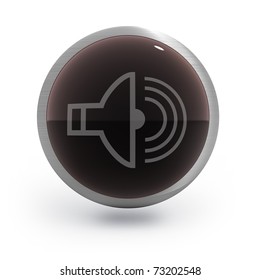 Glossy Spherical Web Button With Metal Boarder