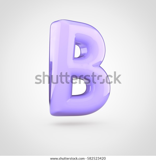 Glossy Violet Paint Letter B Uppercase Stock Illustration 582523420 ...