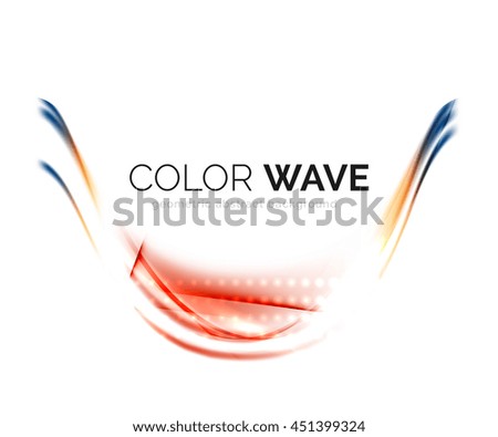 Glossy wave isolated on white background. modern futuristic curve lines, coporate identity design