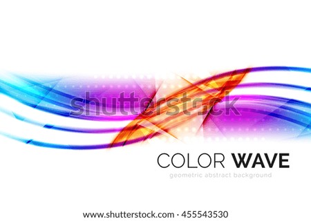 Glossy wave isolated on white background. modern futuristic curve lines, coporate identity design