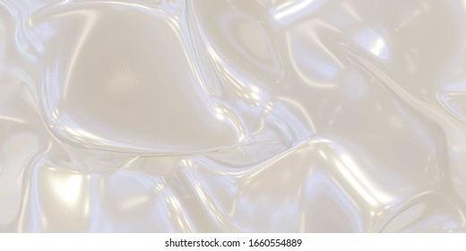 Glossy Whitefluid Glossy Mirror Water Effect Background Backdrop Texture 3d Render Illustration