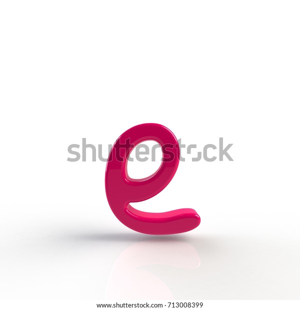 Glossy Yellow Paint Letter E Lowercase Stock Illustration 713008399