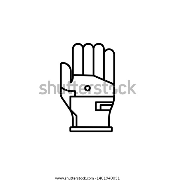 gloves, racing icon. Element of motor sport\
for mobile concept and web apps icon. Thin line icon for website\
design and\
development