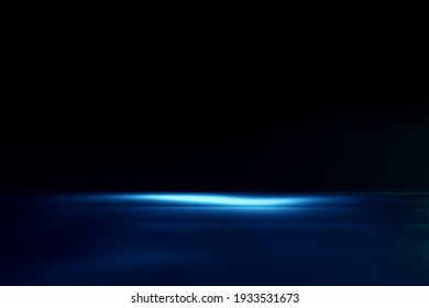 Glow blue light effect Dark blue background 
