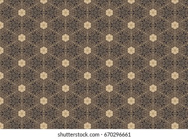 Glow brown hexagon background pattern