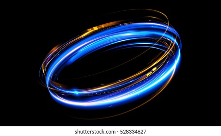 Glow Effect Ribbon Flare Abstract Rotational Stock Illustration 528360010