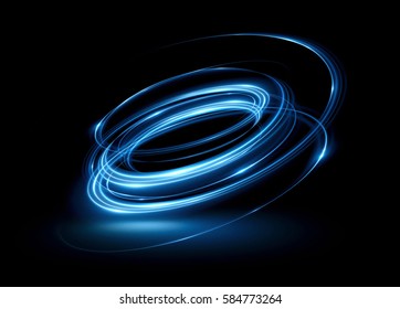 Glow Effect Ribbon Glint Abstract Rotational Stock Illustration 584773264