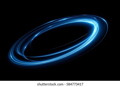 Glow effect. Ribbon glint. Abstract rotational border lines. Power energy. LED glare tape.
Luminous shining neon lights cosmic abstract frame. Magic design round whirl. Swirl trail effect.