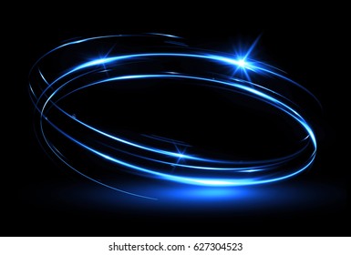 Glow Effect Ribbon Glint Abstract Rotational Stock Illustration ...