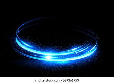 Glow Effect Ribbon Glint Abstract Rotational Stock Illustration ...