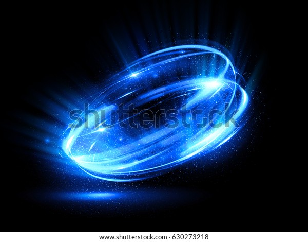 Glow Effect Ribbon Glint Abstract Rotational Stock Illustration 630273218